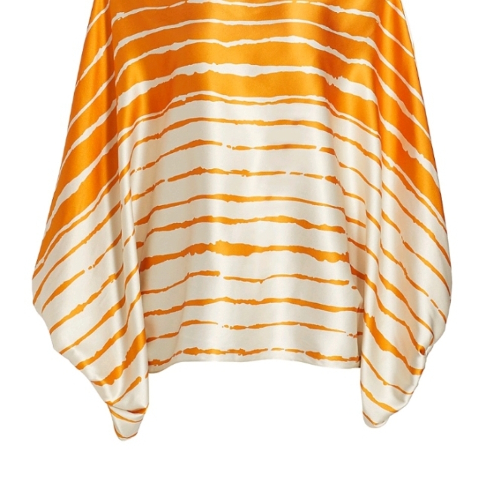 Silvia Tcherassi Orange and White Striped Blouse